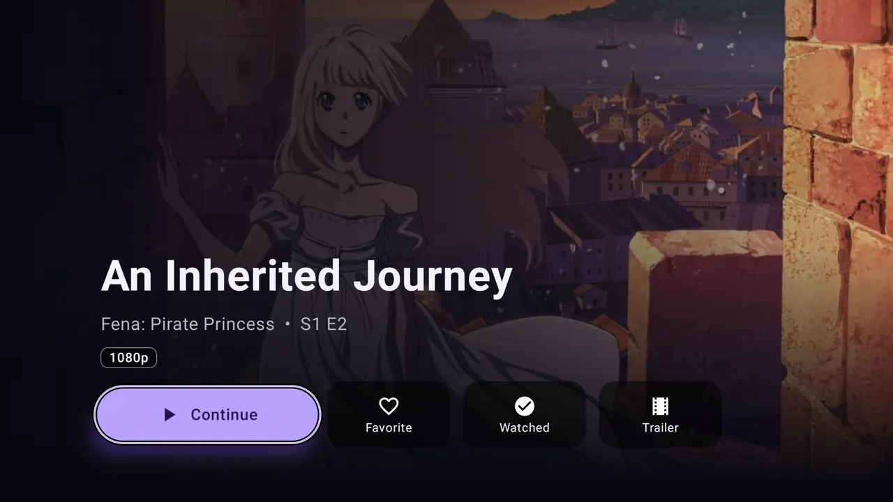 Jellystack TV cinematic media detail screen